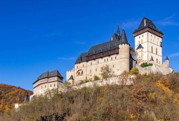 Castillo Real Gótico Karlstejn Cerca Praga Bohemia Central República Checa — Foto de Stock