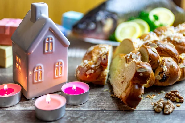 Horário Costumes Tchecos Natal Cozinha Boêmia Pastelaria Típica Refeição Tradicional — Fotografia de Stock