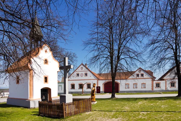 捷克共和国南波西米亚著名的Holasovice村- Unesco — 图库照片
