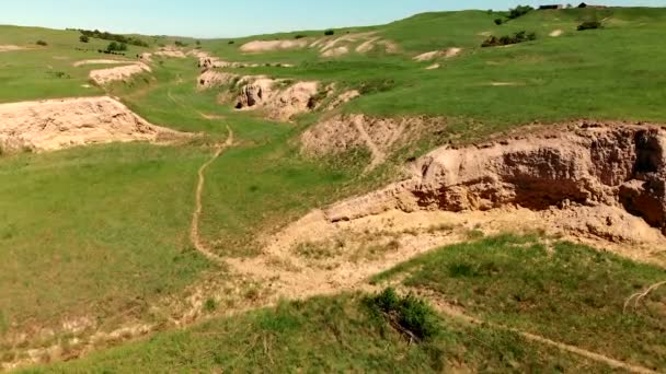 South Dakota Landschaft South Dakota Schwarzen Hügeln Luftbild — Stockvideo