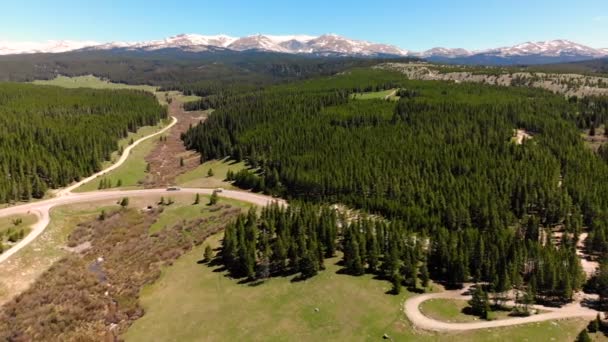 Beautiful Landscape Yellowstone National Park Wyoming Usa Aerial View Drone — Stock Video