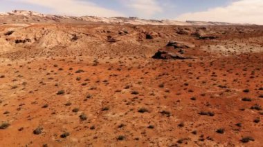 Çöl Utah, ABD. Doğal manzara. Doğa, Jeoloji, çevre Utah. Yukarıdan görünüm, havadan görünümü, uçağın shot