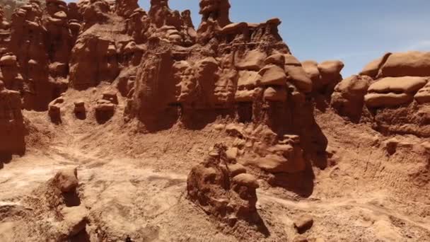 Hoodoo Stanach Zjednoczonych Stanie Utah Goblin Valley State Park Pustyni — Wideo stockowe