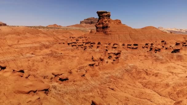 Hoodoo Stanach Zjednoczonych Stanie Utah Goblin Valley State Park Pustyni — Wideo stockowe