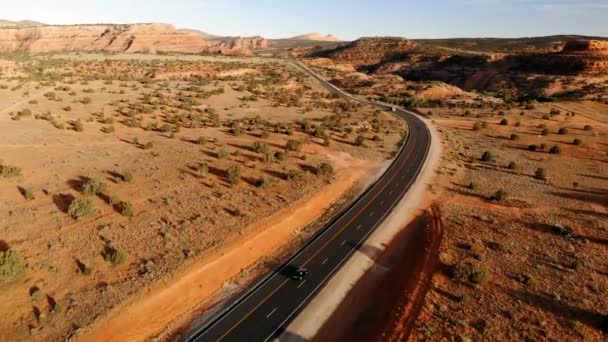 Desert Highway Utah Usa Scenic Landscape Nature Geology Environment Utah Stock Video