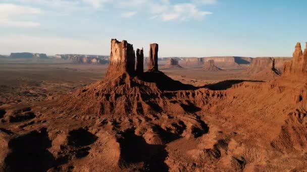 Malebná Krajina Oljatomonument Údolí Letecký Pohled Shora Drony Střelba Arizona — Stock video