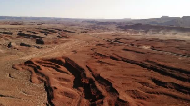 Malebná Krajina Oljatomonument Údolí Letecký Pohled Shora Drony Střelba Arizona — Stock video
