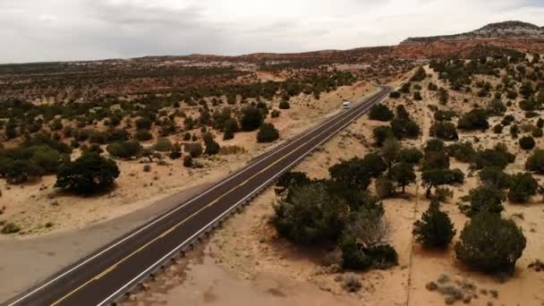 Deserto Autostrada Arizona Usa Paesaggio Panoramico Natura Geologia Ambiente Dell — Video Stock