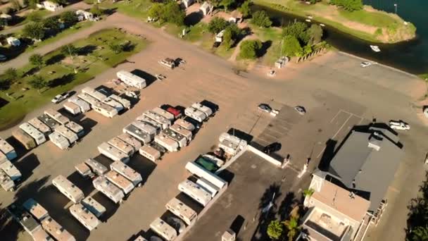 Vue Aérienne Fleuve Colorado California Arizona Border Paysage Pittoresque Haut — Video