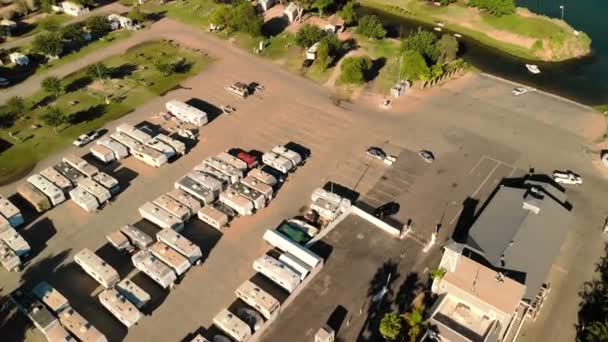 Letecký Pohled Řece Colorado Kalifornie Hranice Arizona Malebná Krajina Výše — Stock video