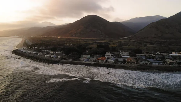 California United States July 2018 Aerial View Beach Houses Pacific — Stock Photo, Image