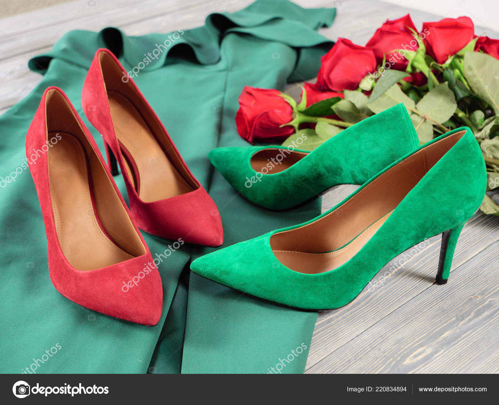 women's shoes green heels