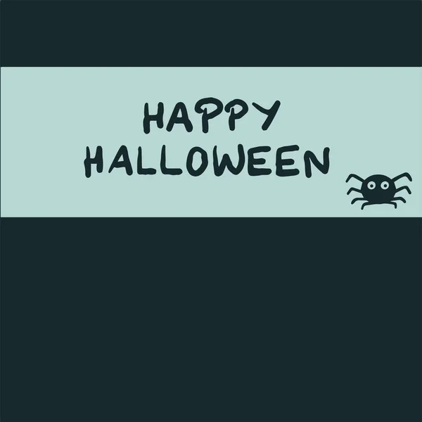 Tmavé Halloween Písmo Světlém Pozadí Roztomilé Tmavé Zábavné Legrační Pavouk — Stockový vektor