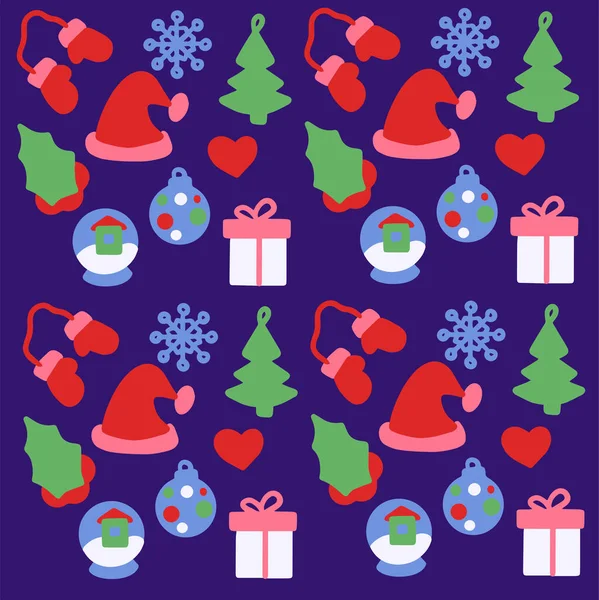 Набор Значков Этикеток Стиле Рождества Нового Года Векторные Иллюстрации Поздравительных — стоковый вектор