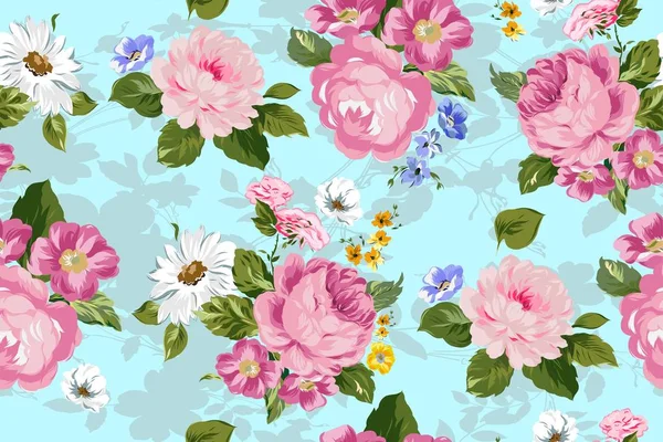 Floral pattern. Fashion vector background — Stock Vector