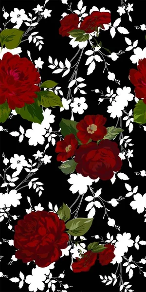 Fondo Patrón Floral Patrón Floral Moda Vector Fondo — Archivo Imágenes Vectoriales