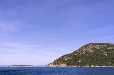 Türkiye'de Karia giderken ada deniz kenarındaki güzel.