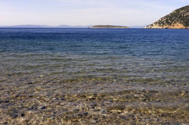 Türkiye'de Karia giderken ada deniz kenarındaki güzel.
