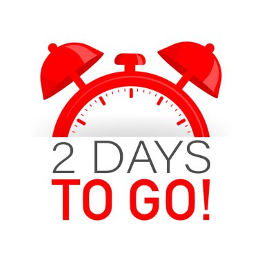 Modern tarzda 2 gün kaldı. Özel teklif rozeti. Web tasarımı. İndirimli etiket. Vektör illüstrasyonu