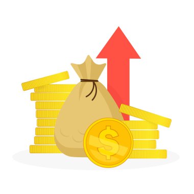 Pankart tasarımı için yatırım simgesi. Diyagram, grafik büyümesi. Pankart tasarımı için dolandırıcılık. Hisse senedi. Diyagram, grafik büyümesi