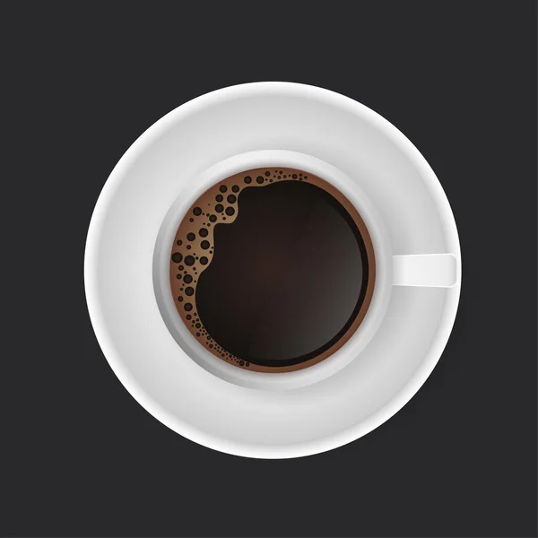Koffiedrank Kopje Koffie Geïsoleerd Donkere Achtergrond Moderne Kunst — Stockvector