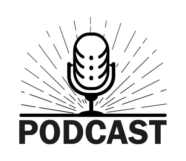 Podcast Grand Design Pour Tous Les Usages Icône Moderne Pour — Image vectorielle