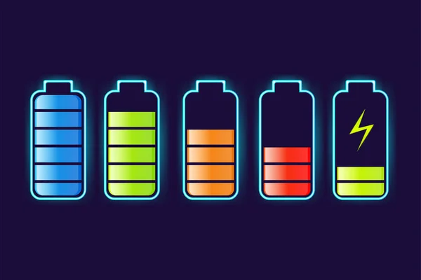 Carga Batería Plana Para Diseño Dispositivos Móviles Concepto Dispositivo Móvil — Vector de stock