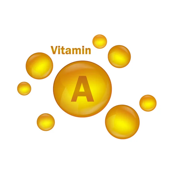 Vitamini Ikonu Vitamin Damlası Hap Kapsülü Cilt Için Vitamini Doğal — Stok Vektör