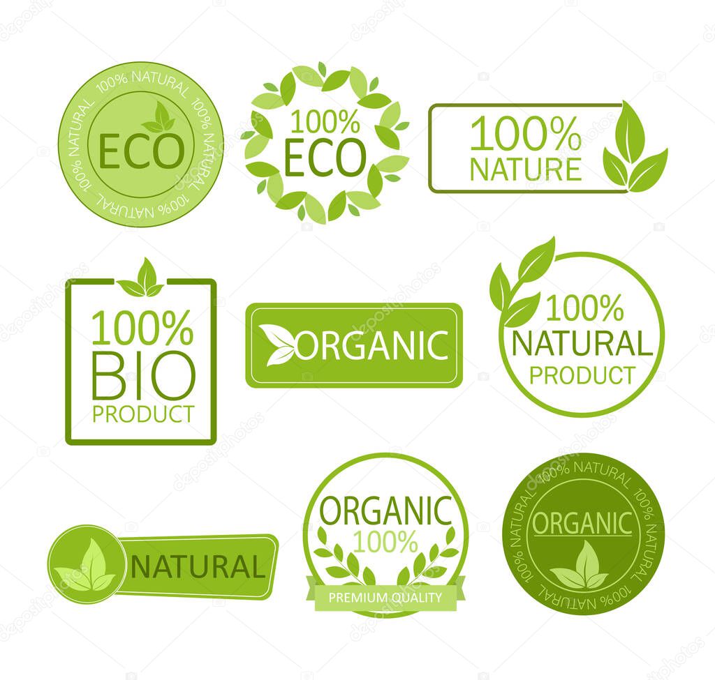 Vegan emblem. Round logo. Vector logo. Natural product. Natural leaf icon. Vegan emblem. Healthy fresh nutrition. Healthy lifestyle