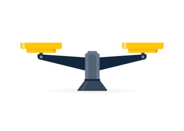 Beyaz bir arka planda izole edilmiş vektör ölçekleri Simgesi. Vektör illüstrasyonu