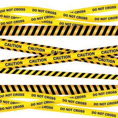 Polis hattı. Geçmeyin. Dikkat bandı