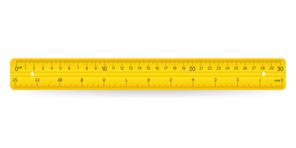 Ruler, isolated icon pictogram on a white background. Vector illustration
