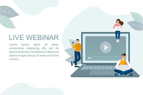 Webinaire Direct Grand Design Pour Tous Les Usages Web Design — Image vectorielle