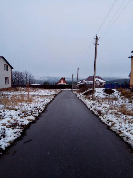 Road Home Cloudy Weather — Stock Photo, Image