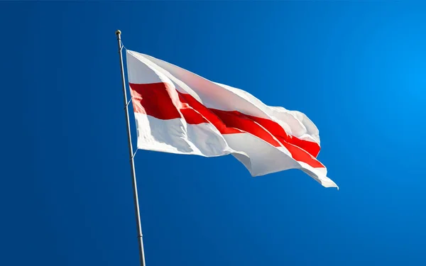 Bielorrússia Bandeira Nacional Branco Vermelho Branco Novo Símbolo Protestos Pacíficos — Fotografia de Stock