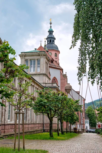 Vista Oncity Church Centro Baden Baden Baden Wurttemberg Alemania — Foto de Stock