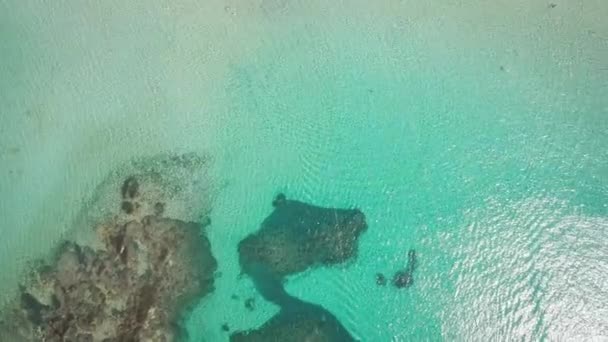 Drone vista de aves del mar mediterráneo por Cerdeña italia. vaction de verano — Vídeos de Stock