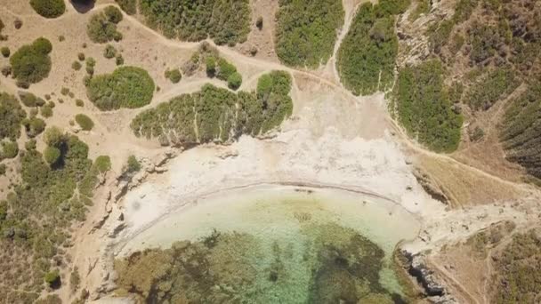 Drone view of a cove in Sardinia — Stock Video