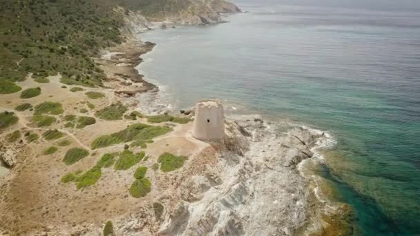 撒丁岛海湾的无人机视图 — 图库视频影像
