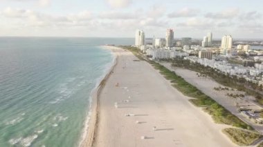 Ocean Drive üstten görünüm. South Beach Miami