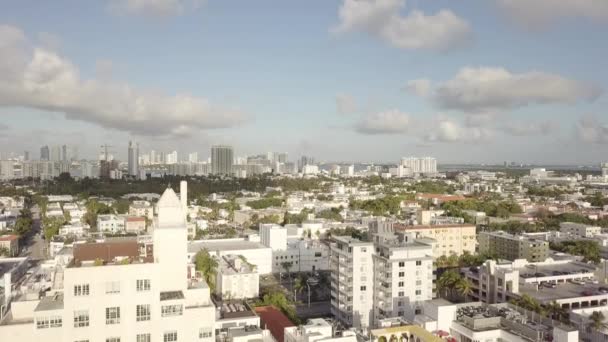 Vista superior de Ocean Drive. South Beach Miami — Vídeos de Stock