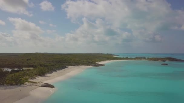 Vista aérea da Exuma nas Bahamas. férias de verão — Vídeo de Stock