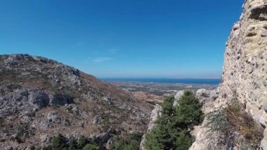 Yunanistan 'ın Kos adasında tarihi bir yer olan Paleo Pili manzarası.