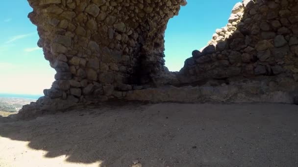 Yunanistan Kos Adasında Tarihi Bir Yer Olan Paleo Pili — Stok video