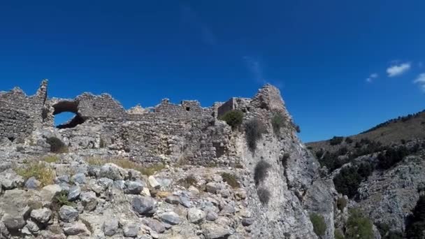 Yunanistan Kos Adasında Tarihi Bir Yer Olan Paleo Pili Kalesi — Stok video