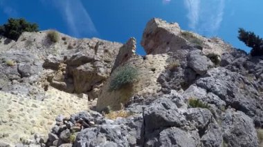 Yunanistan 'ın Kos adasında tarihi bir yer olan Paleo Pili' deki kalenin kalıntıları.