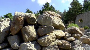 Yunanistan 'ın Kos adasında tarihi bir yer olan Paleo Pili' nin Pan çekimi.