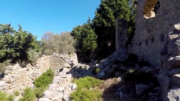 潘培尔拍摄的古皮里遗址是希腊科斯岛上的一个历史遗迹 — 图库视频影像