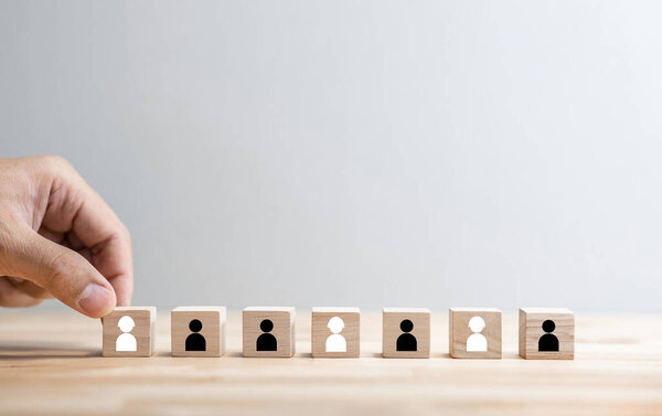 Business management or human resource concepts.leadership of worker.performance of team.motivation to success.power of woman