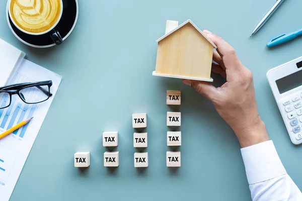 Property Tax Investment Planning Business Real Estate Economy Crisis Expenses — Stock Photo, Image